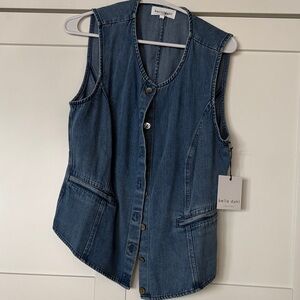 Bella Dahl Blue Sleeveless Denim Top